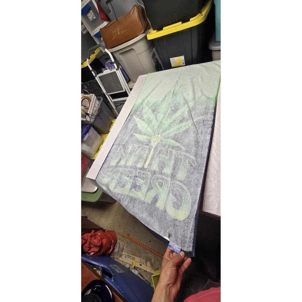 Think Green Marijuana Beach Towel